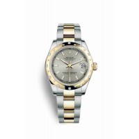 Replica Rolex Datejust 31 Yellow Rolesor Oystersteel 18 ct yellow gold 178343 Silver Dial Watch m178343-0055