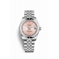 Replica Rolex Datejust 31 White Rolesor Oystersteel 18 ct white gold 178344 Pink Dial Watch m178344-0043