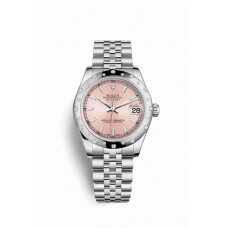 Replica Rolex Datejust 31 White Rolesor Oystersteel 18 ct white gold 178344 Pink Dial Watch m178344-0043