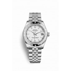 Replica Rolex Datejust 31 White Rolesor Oystersteel 18 ct white gold 178344 White Dial Watch m178344-0045