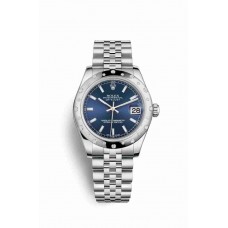 Replica Rolex Datejust 31 White Rolesor Oystersteel 18 ct white gold 178344 Blue Dial Watch m178344-0046