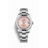 Replica Rolex Datejust 31 White Rolesor Oystersteel 18 ct white gold 178344 Pink Dial Watch m178344-0052