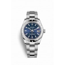 Replica Rolex Datejust 31 White Rolesor Oystersteel 18 ct white gold 178344 Blue Dial Watch m178344-0054