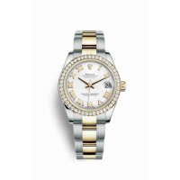 Replica Rolex Datejust 31 Yellow Rolesor Oystersteel 18 ct yellow gold 178383 White Dial Watch m178383-0024