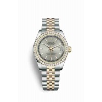 Replica Rolex Datejust 31 Yellow Rolesor Oystersteel 18 ct yellow gold 178383 Silver Dial Watch m178383-0029