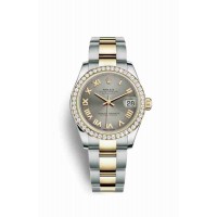 Replica Rolex Datejust 31 Yellow Rolesor Oystersteel 18 ct yellow gold 178383 Steel Dial Watch m178383-0046