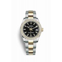 Replica Rolex Datejust 31 Yellow Rolesor Oystersteel 18 ct yellow gold 178383 Black Dial Watch m178383-0051