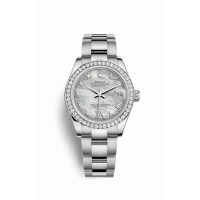 Replica Rolex Datejust 31 White Rolesor Oystersteel 18 ct white gold 178384 White mother-of-pearl set diamonds Dial Watch m178384-0014