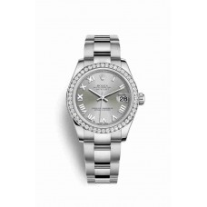 Replica Rolex Datejust 31 White Rolesor Oystersteel 18 ct white gold 178384 Rhodium Dial Watch m178384-0021