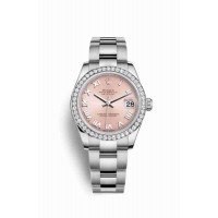 Replica Rolex Datejust 31 White Rolesor Oystersteel 18 ct white gold 178384 Pink Dial Watch m178384-0024