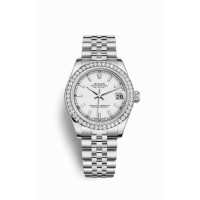 Replica Rolex Datejust 31 White Rolesor Oystersteel 18 ct white gold 178384 White Dial Watch m178384-0030