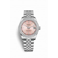 Replica Rolex Datejust 31 White Rolesor Oystersteel 18 ct white gold 178384 Pink Dial Watch m178384-0032