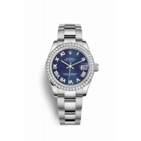 Replica Rolex Datejust 31 White Rolesor Oystersteel 18 ct white gold 178384 Blue Dial Watch m178384-0058