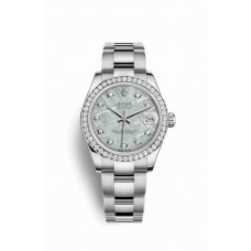 Replica Rolex Datejust 31 White Rolesor Oystersteel 18 ct white gold 178384 Meteorite set diamonds Dial Watch m178384-0065