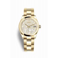 Replica Rolex Datejust 31 18 ct yellow gold 278248 Paved mother-of-pearl butterfly Dial Watch m278248-0021