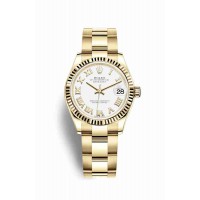 Replica Rolex Datejust 31 18 ct yellow gold 278278 White Dial Watch m278278-0019