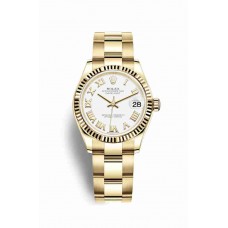 Replica Rolex Datejust 31 18 ct yellow gold 278278 White Dial Watch m278278-0019