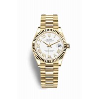 Replica Rolex Datejust 31 18 ct yellow gold 278278 White Dial Watch m278278-0020