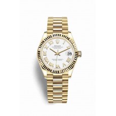 Replica Rolex Datejust 31 18 ct yellow gold 278278 White Dial Watch m278278-0020