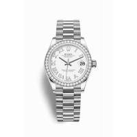 Replica Rolex Datejust 31 18 ct white gold 278289RBR White Dial Watch m278289rbr-0007