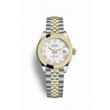 Replica Rolex Datejust 28 Yellow Rolesor Oystersteel 18 ct yellow gold 279163 White Dial Watch m279163-0023