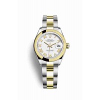 Replica Rolex Datejust 28 Yellow Rolesor Oystersteel 18 ct yellow gold 279163 White Dial Watch m279163-0024