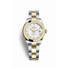 Replica Rolex Datejust 28 Yellow Rolesor Oystersteel 18 ct yellow gold 279163 White Dial Watch m279163-0024