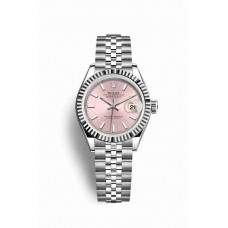 Replica Rolex Datejust 28 White Rolesor Oystersteel 18 ct white gold 279174 Pink Dial Watch m279174-0001