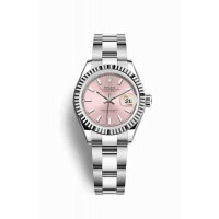 Replica Rolex Datejust 28 White Rolesor Oystersteel 18 ct white gold 279174 Pink Dial Watch m279174-0002