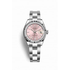 Replica Rolex Datejust 28 White Rolesor Oystersteel 18 ct white gold 279174 Pink Dial Watch m279174-0002