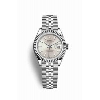 Replica Rolex Datejust 28 White Rolesor Oystersteel 18 ct white gold 279174 Silver Dial Watch m279174-0005