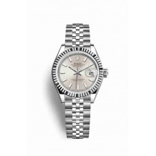 Replica Rolex Datejust 28 White Rolesor Oystersteel 18 ct white gold 279174 Silver Dial Watch m279174-0005