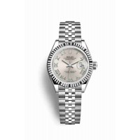 Replica Rolex Datejust 28 White Rolesor Oystersteel 18 ct white gold 279174 Silver Dial Watch m279174-0007