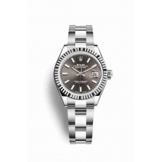 Replica Rolex Datejust 28 White Rolesor Oystersteel 18 ct white gold 279174 Dark grey Dial Watch m279174-0012