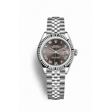 Replica Rolex Datejust 28 White Rolesor Oystersteel 18 ct white gold 279174 Dark grey Dial Watch m279174-0013