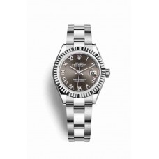 Replica Rolex Datejust 28 White Rolesor Oystersteel 18 ct white gold 279174 Dark grey Dial Watch m279174-0014