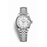 Replica Rolex Datejust 28 White Rolesor Oystersteel 18 ct white gold 279174 White Dial Watch m279174-0019