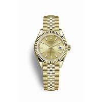 Replica Rolex Datejust 28 18 ct yellow gold 279178 Champagne-colour Dial Watch m279178-0003