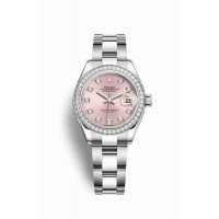 Replica Rolex Datejust 28 White Rolesor Oystersteel 18 ct white gold 279384RBR Pink set diamonds Dial Watch m279384rbr-0004