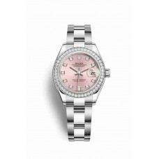 Replica Rolex Datejust 28 White Rolesor Oystersteel 18 ct white gold 279384RBR Pink set diamonds Dial Watch m279384rbr-0004