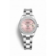 Replica Rolex Datejust 28 White Rolesor Oystersteel 18 ct white gold 279384RBR Pink Dial Watch m279384rbr-0006