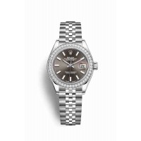 Replica Rolex Datejust 28 White Rolesor Oystersteel 18 ct white gold 279384RBR Dark grey Dial Watch m279384rbr-0013