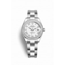 Replica Rolex Datejust 28 White Rolesor Oystersteel 18 ct white gold 279384RBR White Dial Watch m279384rbr-0020