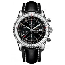 Breitling Navitimer World Chronograph Automatic Chronometer Black Dial Men's Watch Replica 