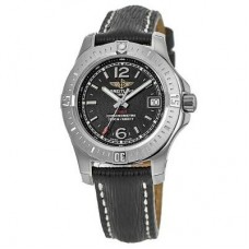 Breitling Colt 33 Quartz Volcano Black Dial Leather Strap A77388111BD46 Women's Watch Replica 