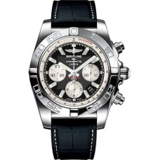 Breitling Chronomat 44 Stainless Steel/Onyx Black/Croco Rubber/Folding  AB011012/B967/296S/A20D.4 Replica 