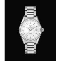 TAG Heuer Carrera Calibre 5 Ladies Automatic White Dial with Diamonds WBK2316.BA0652 Replica 