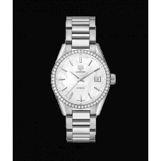 TAG Heuer Carrera Calibre 5 Ladies Automatic White Dial with Diamonds WBK2316.BA0652 Replica 