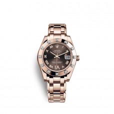 Copy Rolex Pearlmaster 34 18 ct Everose gold M81315-0003 Replica 