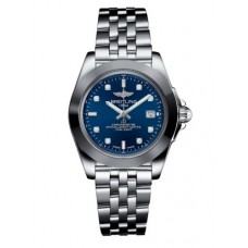 Breitling Galactic 32 Sleek Edition Blue Diamond Dial Stainless Steel Women's W7133012/C966-792A Replica